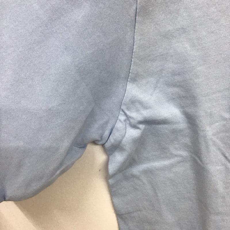古着 USED Tシャツ 半袖 半袖カットソー プリントTシャツ Vネックカットソー XL ロゴ、文字 水色 / ライトブルー /  メンズ USED 古着 中古 10130115