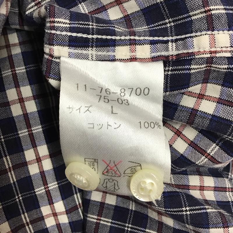 ニューヨーカー NEWYORKER カットソー 長袖 長袖シャツ カラーシャツ ポケットシャツ 長袖カットソー チェックシャツ L チェック マルチカラー / マルチカラー /  メンズ USED 古着 中古 10116277