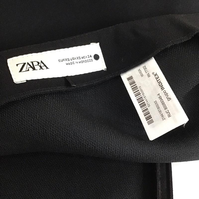 ザラ ZARA スカート ミニスカート 2144 187 800 台形スカート XS 無地 黒 / ブラック /  レディース USED 古着 中古 10113470