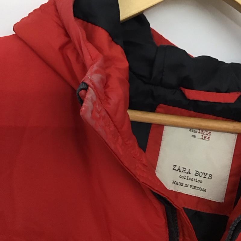 ザラ ZARA ベスト ベスト ジップアップベスト ダウンベスト ノースリーブ パーカー 無地 赤 / レッド /  ボーイズ USED 古着 中古 10138129