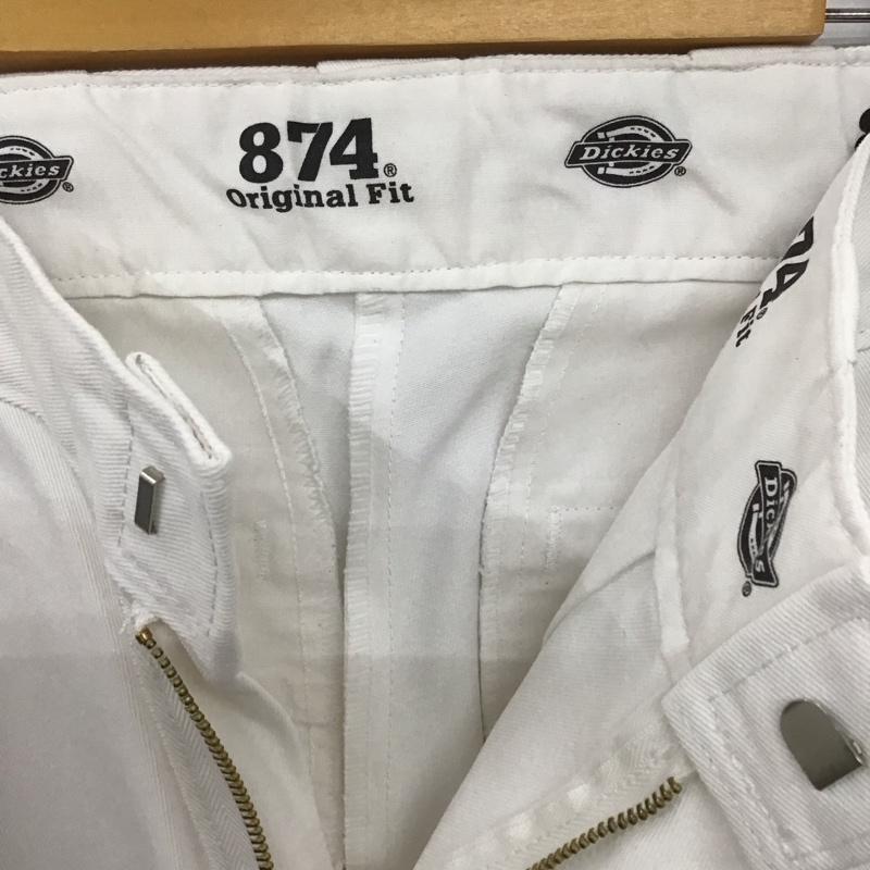 ディッキーズ Dickies パンツ ワークパンツ、ペインターパンツ ワークパンツ ワイドパンツ カジュアルパンツ 30インチ ロゴ、文字 白 / ホワイト /  メンズ USED 古着 中古 10149196