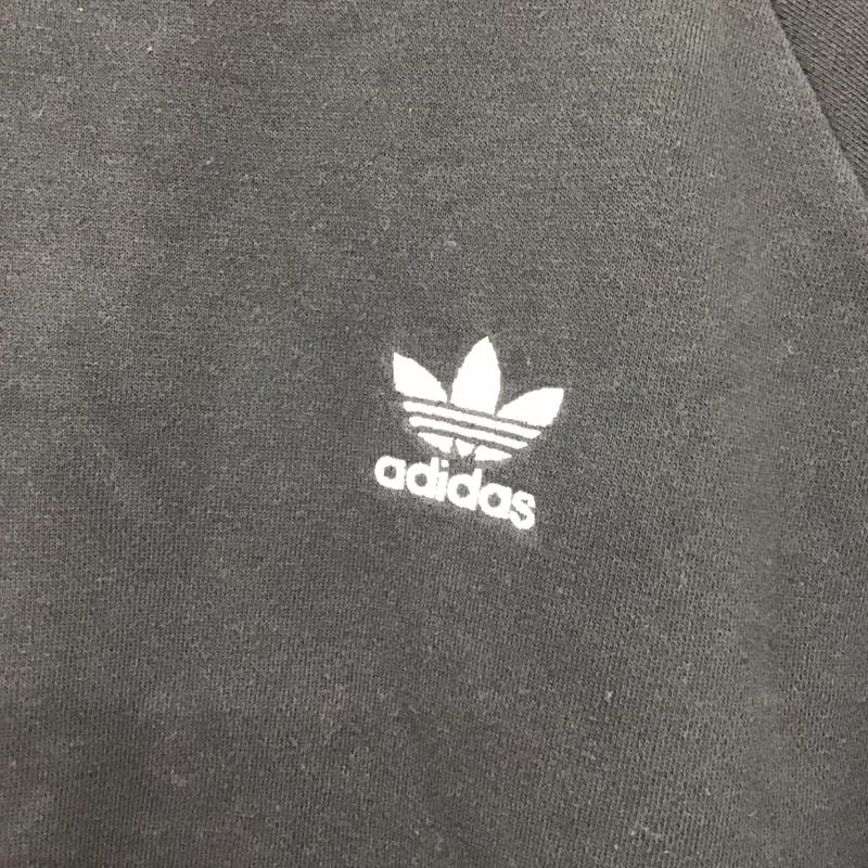 アディダス adidas トレーナー 長袖 dv1555 スウェット 長袖カットソー クルーネック M ロゴ、文字 黒 / ブラック /  メンズ USED 古着 中古 10129078