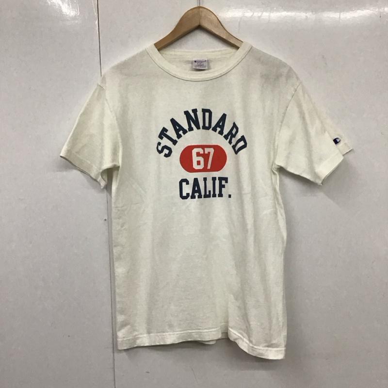 スタンダード カリフォルニア STANDARD CALIFORNIA Tシャツ 半袖 半袖カットソー プリントTシャツ クルーネックカットソー チャンピオン M ロゴ、文字 白 / ホワイト /  メンズ USED 古着 中古 10130728