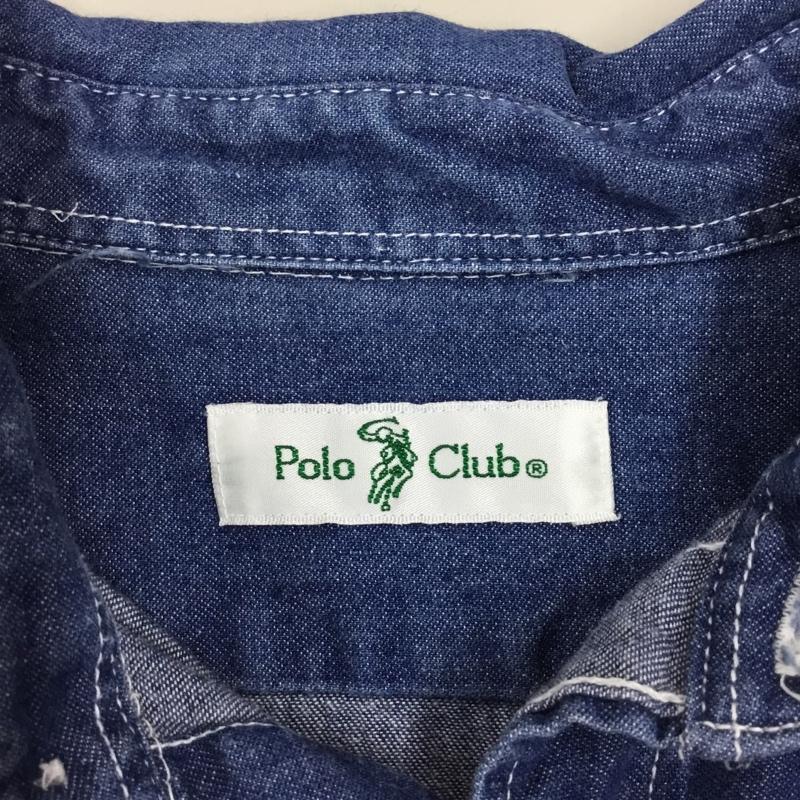 ポロクラブ POLOCLUB シャツ、ブラウス 長袖 長袖シャツ カラーシャツ ポケットシャツ 長袖カットソー デニムシャツ ロゴ、文字 インディゴ / インディゴ /  メンズ USED 古着 中古 10113315