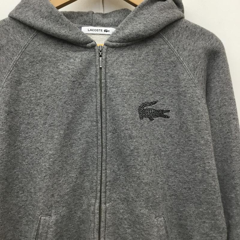 ラコステ LACOSTE パーカー 長袖 36 ワンポイント 灰 / グレー /  レディース USED 古着 中古 10142026