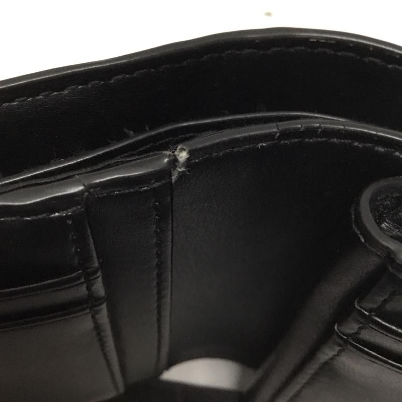 マークジェイコブス MARCJACOBS 財布 二つ折り M0014215 レザー ロゴ、文字 黒 / ブラック /  レディース USED 古着 中古 10106298