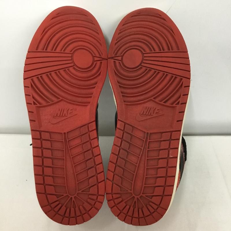 ナイキ NIKE スニーカー スニーカー 136066 061 AIR JORDAN 1 RETRO 28cm 箱有 28.0cm ロゴ、文字 黒 / ブラック / X 赤 / レッド /  メンズ USED 古着 中古 10124856