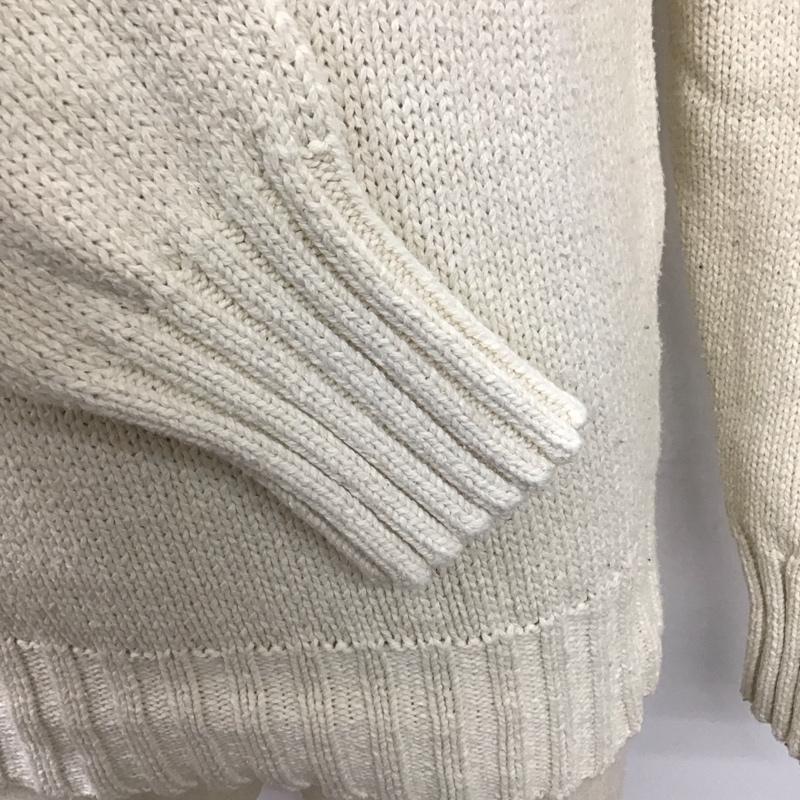 ポロバイラルフローレン Polo by RALPH LAUREN ニット、セーター 長袖 長袖ニットカットソー ニット セーター Vネックニット S ロゴ、文字 白 / ホワイト /  メンズ USED 古着 中古 10117259