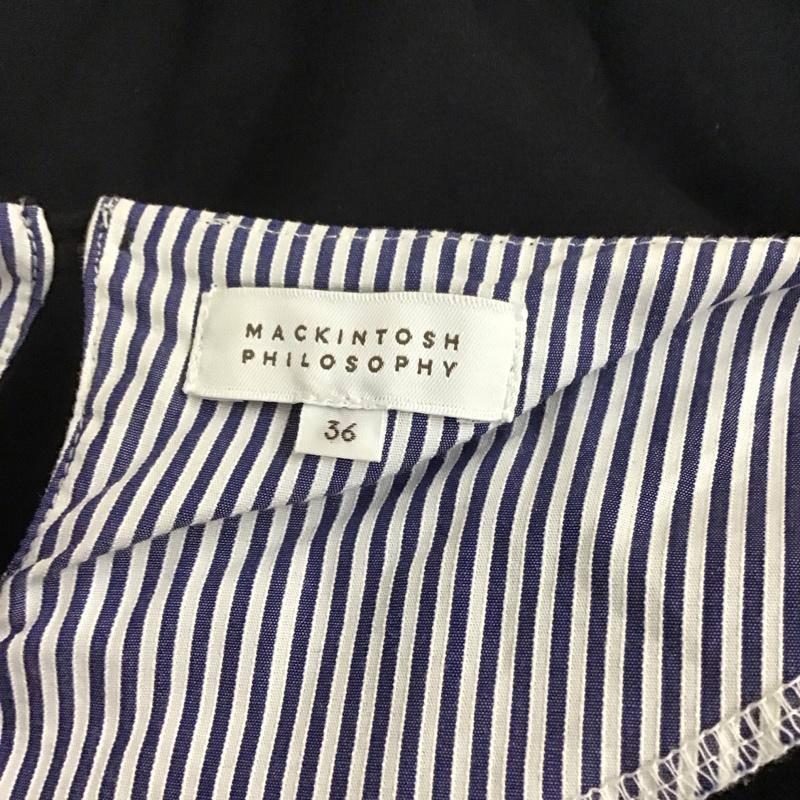 マッキントッシュフィロソフィー MACKINTOSH PHILOSOPH ワンピース ひざ丈スカート 36 無地 黒 / ブラック /  レディース USED 古着 中古 10107349