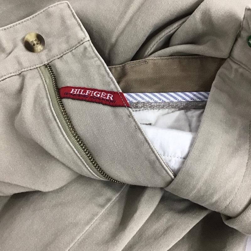 トミーヒルフィガー TOMMY HILFIGER パンツ チノパン チノパン ワイドパンツ カジュアルパンツ 32インチ ロゴ、文字 ベージュ / ベージュ /  メンズ USED 古着 中古 10140976