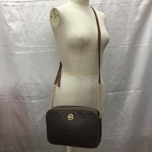 マイケルコース MICHAEL KORS ショルダーバッグ ショルダーバッグ 35H8GFTC7B チェーンショルダー 総柄 ダークブラウン / ダークブラウン / X 茶 / ブラウン /  レディース USED 古着 中古 10107596