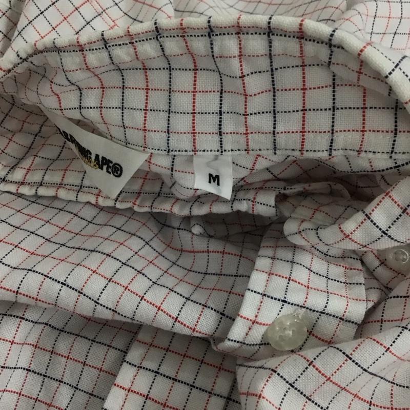 アベイシングエイプ A BATHING APE シャツ、ブラウス 半袖 半袖シャツ チェックシャツ ボタンダウンシャツ M チェック マルチカラー / マルチカラー /  メンズ USED 古着 中古 10136193