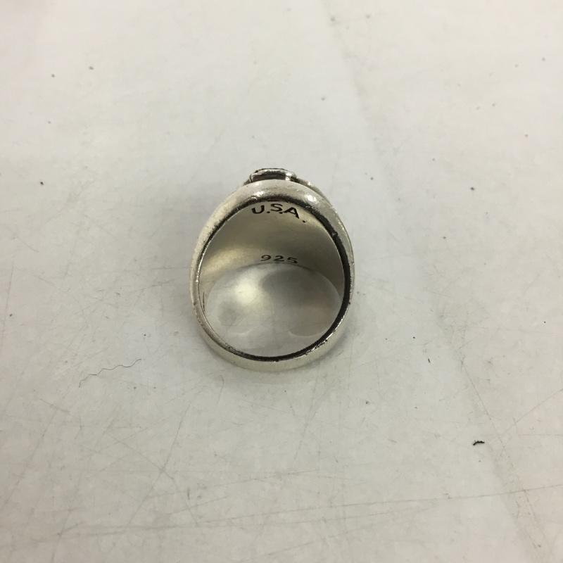 古着 USED アクセサリー 指輪 USMC 海兵隊 カレッジリング 19号  銀 / シルバー / X 黒 / ブラック /  メンズ USED 古着 中古 10144925