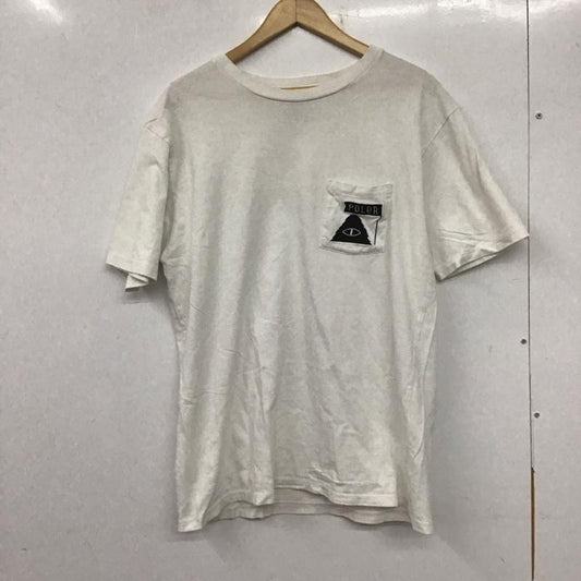 ポーラー POLeR Tシャツ 半袖 半袖カットソー プリントTシャツ クルーネックカットソー L ロゴ、文字 白 / ホワイト /  メンズ USED 古着 中古 10139815