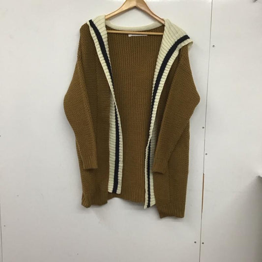 レイカズンフェバリ RAY CASSIN FAVORI カーディガン 長袖 FREE 無地 茶 / ブラウン /  レディース USED 古着 中古 10132860