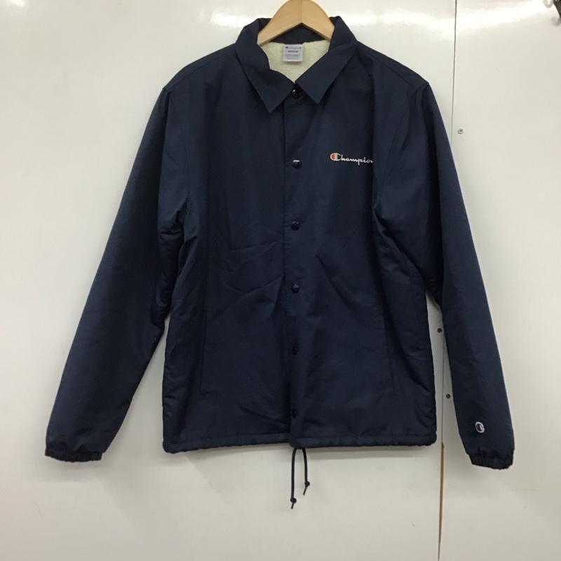チャンピオン Champion ジャケット、上着 ジャンパー、ブルゾン c3-l610 コーチジャケット ボアライナー アウター M ロゴ、文字 紺 / ネイビー /  メンズ USED 古着 中古 10140508