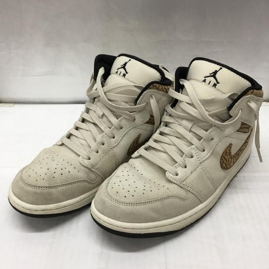 ナイキ NIKE スニーカー スニーカー DZ4129-102 AIR JORDAN 1 MID SE 28cm 28.0cm ロゴ、文字 ベージュ / ベージュ / X 茶 / ブラウン /  メンズ USED 古着 中古 10117595