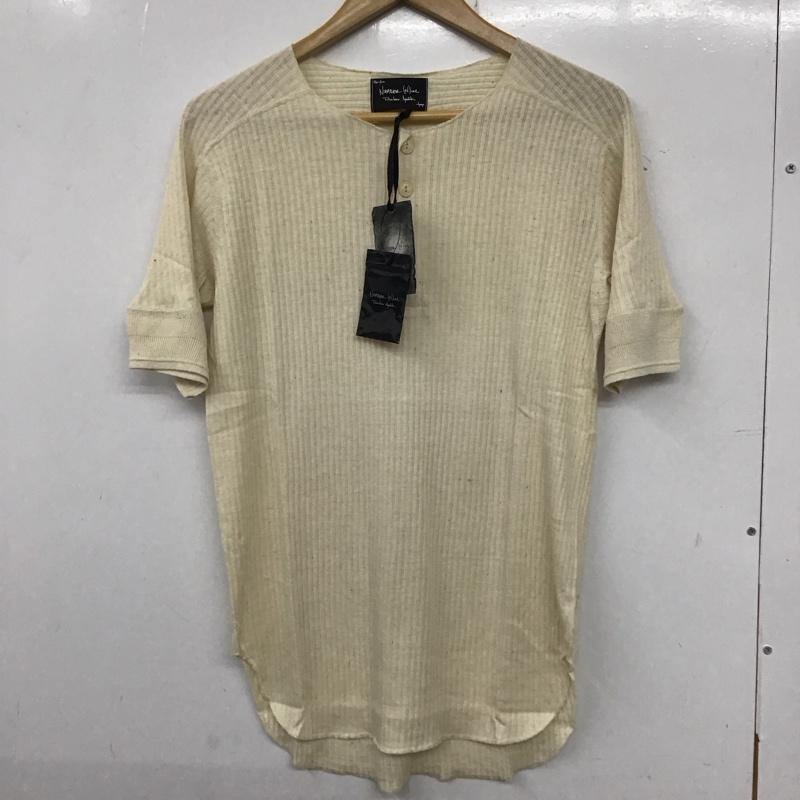 ナンバーナイン NUMBER (N)INE カットソー 半袖 半袖カットソー ヘンリーネックカットソー リブカットソー 3 無地 アイボリー / アイボリー /  メンズ USED 古着 中古 10137008