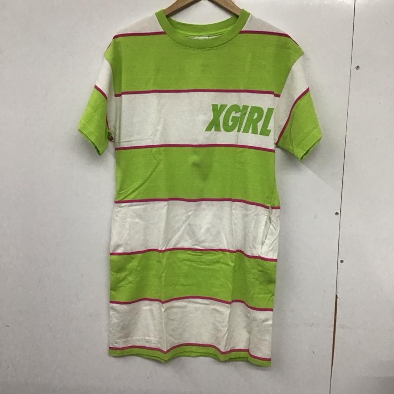 エックスガール X-girl ワンピース ミニスカート 2 ボーダー柄 マルチカラー / マルチカラー /  レディース USED 古着 中古 10140417