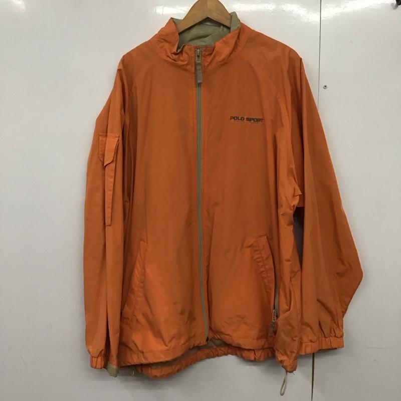 ポロスポーツラルフローレン POLOSPORT ジャケット、上着 ジャケット、ブレザー ジップアップジャケット ナイロンジャケット アウター スタンドカラー LL ロゴ、文字 橙 / オレンジ /  メンズ USED 古着 中古 10143435