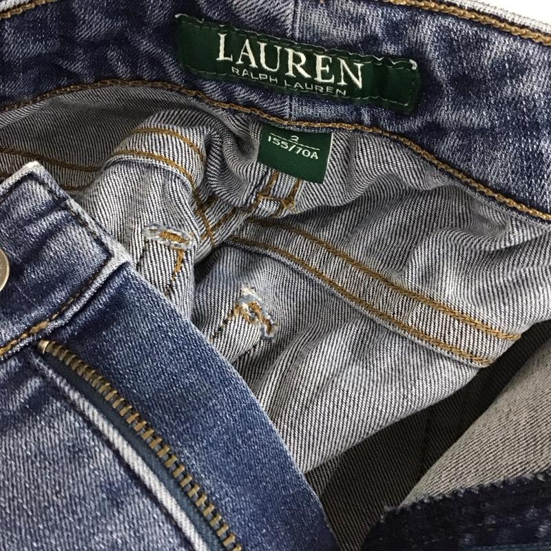 ラルフローレン RALPHLAUREN パンツ デニム、ジーンズ 2 無地 水色 / ライトブルー /  レディース USED 古着 中古 10129299
