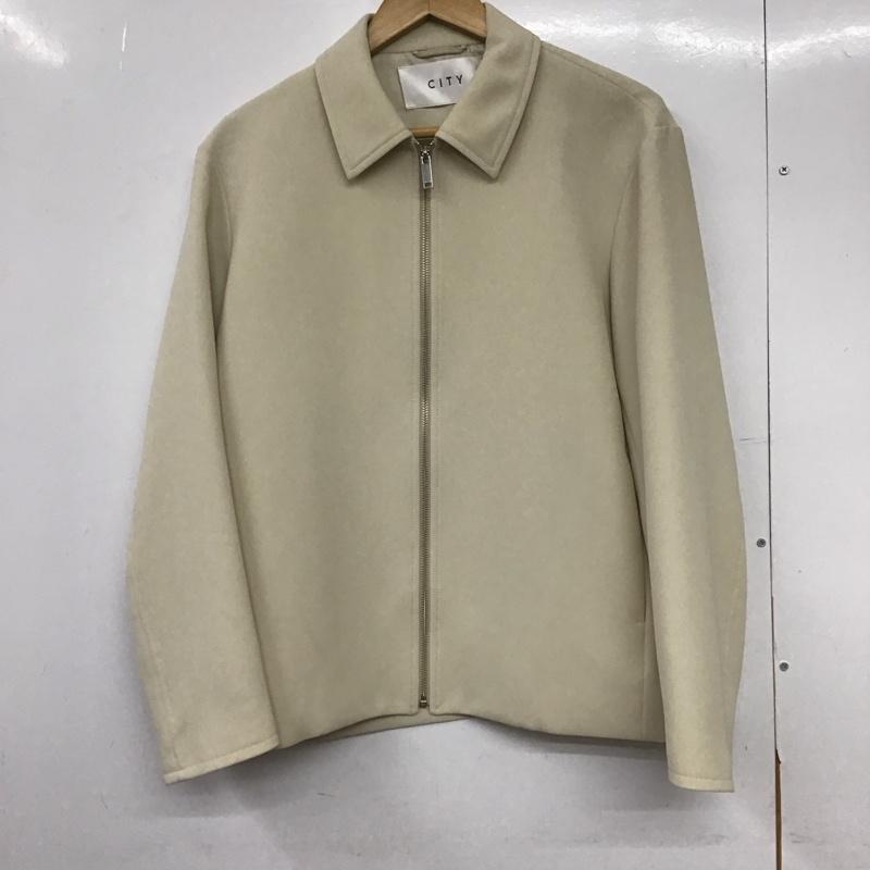 シティ CITY ジャケット、上着 ジャケット、ブレザー ジップアップジャケット アウター カラージャケット 1 無地 アイボリー / アイボリー /  メンズ USED 古着 中古 10146110