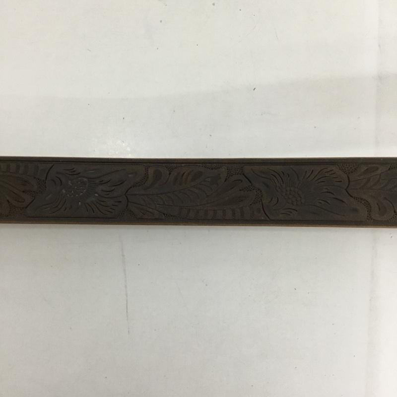 ダブルアールエル RRL ベルト・バックル ベルト レザー 総柄 茶 / ブラウン /  メンズ USED 古着 中古 10128809