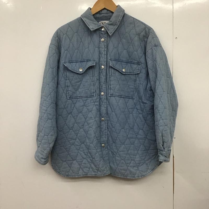 ザラ ZARA ジャケット、上着 ジャケット、ブレザー キルティングジャケット S 無地 水色 / ライトブルー /  レディース USED 古着 中古 10148706