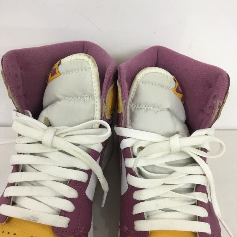 ナイキ NIKE スニーカー スニーカー 555088 706 AIR JORDAN 1 RETRO HIGH OG 27cm 箱有 27.0cm ロゴ、文字 白 / ホワイト / X 橙 / オレンジ / X 紫 / パープル /  メンズ USED 古着 中古 10145882