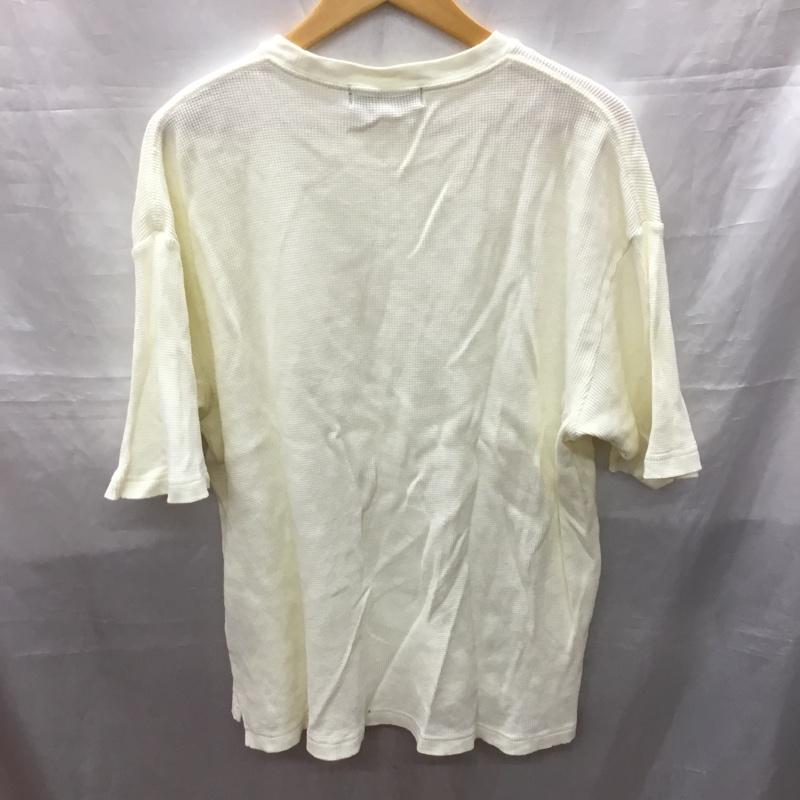 ナノユニバース nano・universe Tシャツ 半袖 674-0124026 タフワッフルビッグTシャツ M 無地 アイボリー / アイボリー /  メンズ USED 古着 中古 10119323
