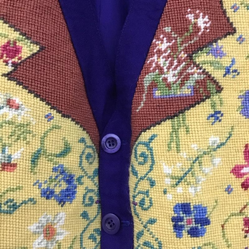 古着 USED ベスト ベスト カジュアルベスト ノースリーブカットソー 前ボタン 古着 プリント マルチカラー / マルチカラー /  メンズ USED 古着 中古 10141887