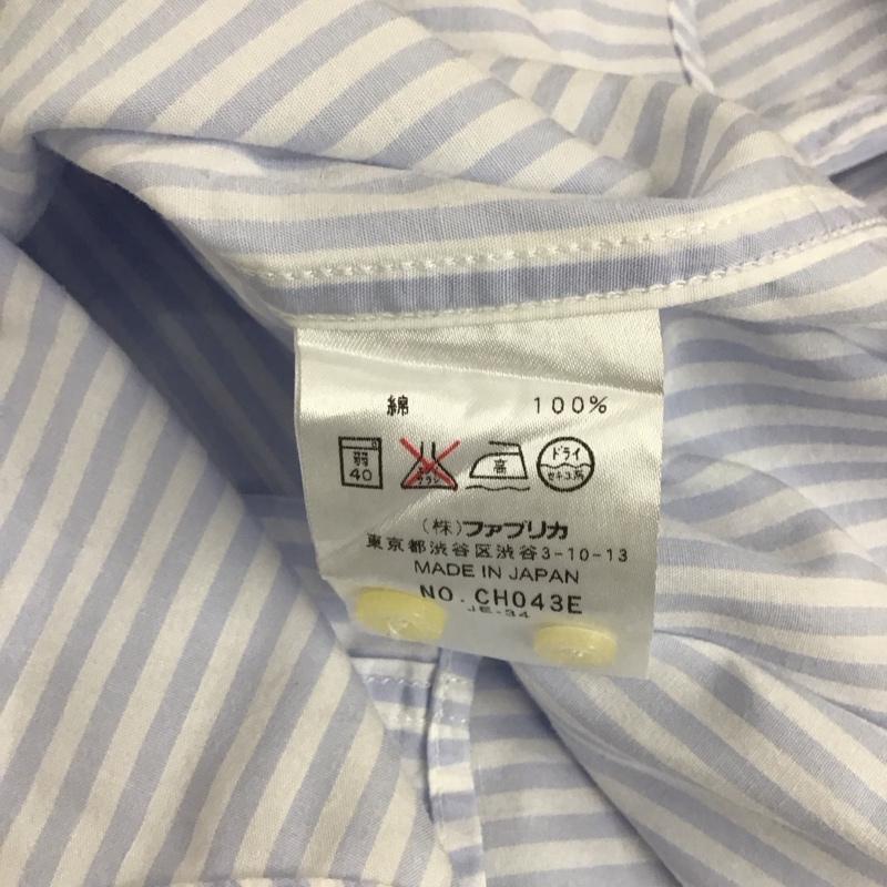 ラコステ LACOSTE シャツ、ブラウス 長袖 長袖シャツ ストライプシャツ カラーシャツ 2 ストライプ 白 / ホワイト / X 水色 / ライトブルー /  メンズ USED 古着 中古 10125735