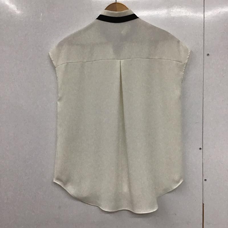 フェンネル FENNEL シャツ、ブラウス 半袖 ノースリーブシャツ ノーカラーシャツ 前ボタン 無地 白 / ホワイト /  レディース USED 古着 中古 10132951