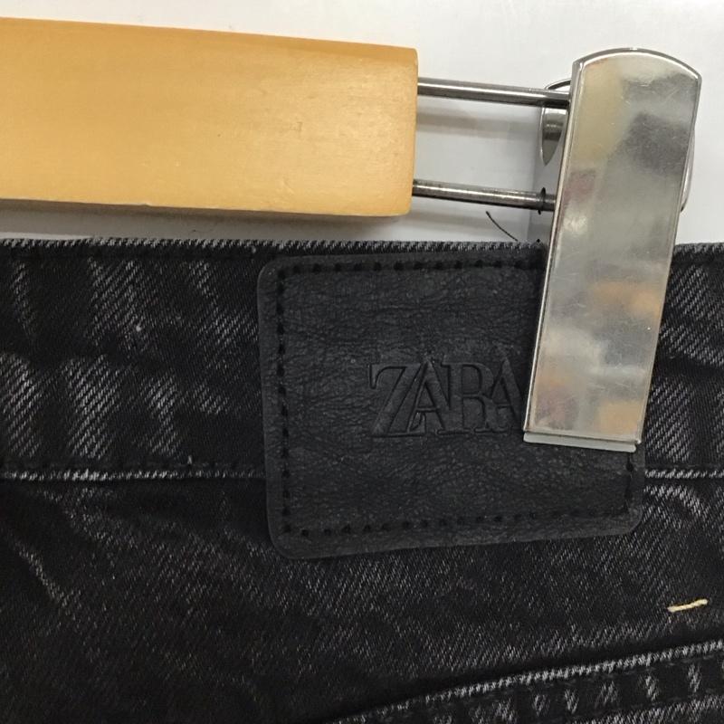 ザラ ZARA パンツ デニム、ジーンズ 6147 022 800 ハイウエスト ダメージ加工 黒 / ブラック /  レディース USED 古着 中古 10111556