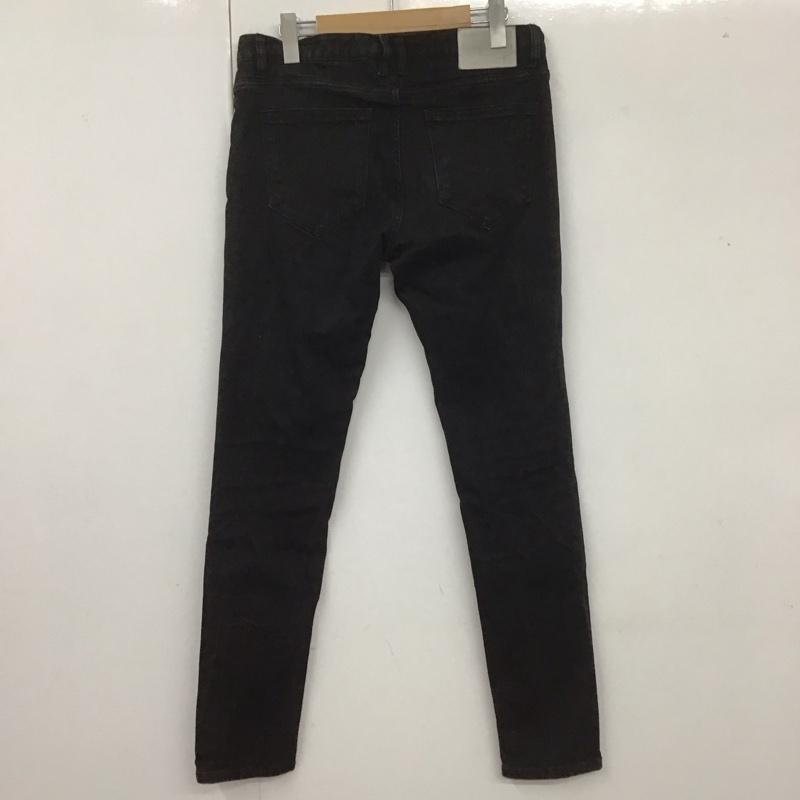 ノーアイディ NO ID. パンツ デニム、ジーンズ 436070-370p Cストレッチスキニーパンツ デニムパンツ ジーンズ スリムパンツ 3 無地 黒 / ブラック /  メンズ USED 古着 中古 10106549