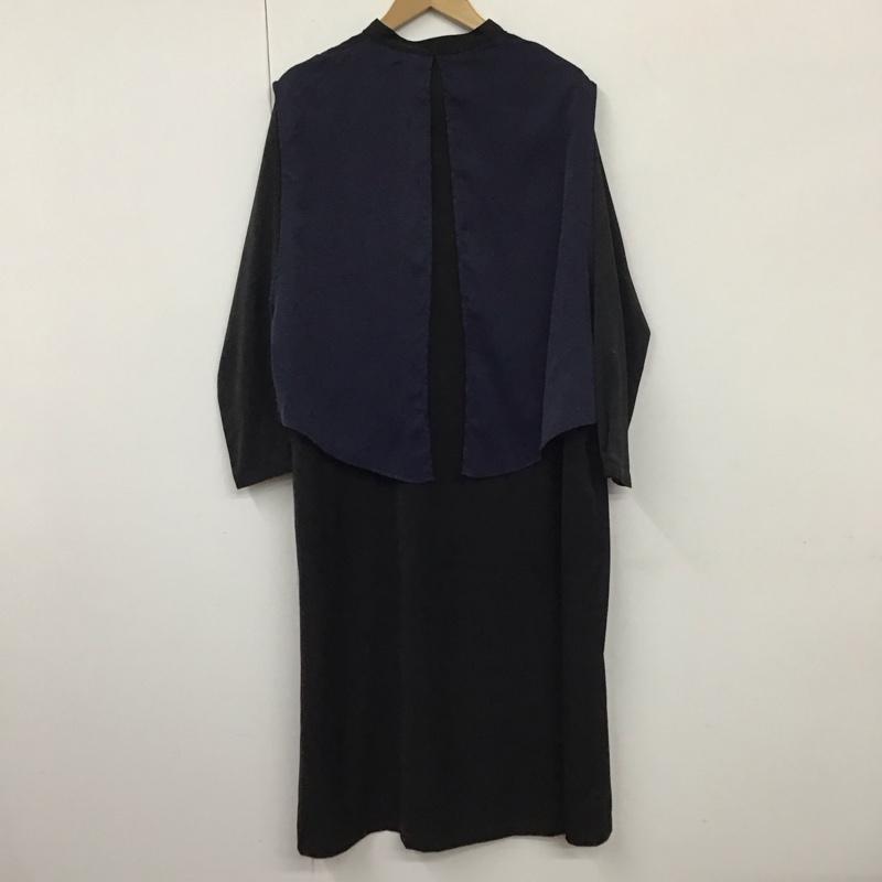 ローフ loaf ワンピース ロングスカート 無地 黒 / ブラック / X 紺 / ネイビー /  レディース USED 古着 中古 10130613