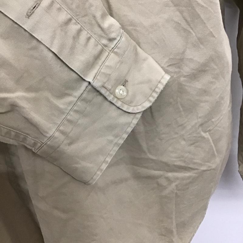 ラルフローレン RALPHLAUREN シャツ、ブラウス 長袖 長袖シャツ カラーシャツ 長袖カットソー ボタンダウンシャツ XL ロゴ、文字 ベージュ / ベージュ /  メンズ USED 古着 中古 10117272