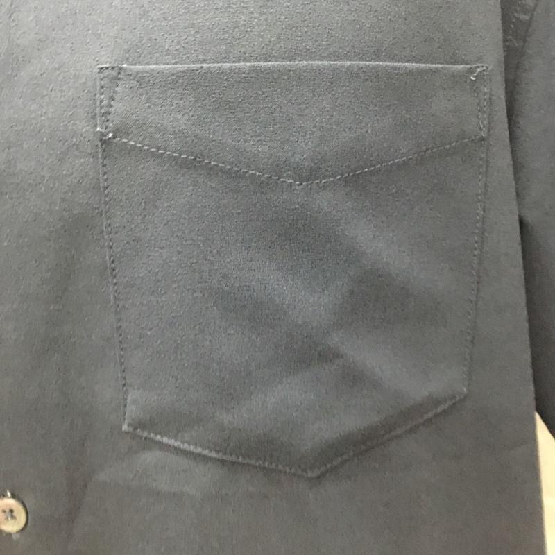 ナノユニバース nano・universe シャツ、ブラウス 半袖 半袖シャツ カラーシャツ 半袖カットソー 無地シャツ M 無地 紺 / ネイビー /  メンズ USED 古着 中古 10116244