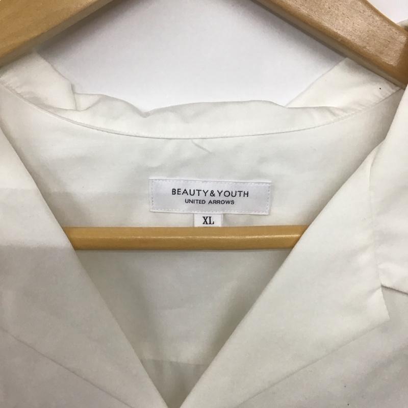 ビューティアンドユースユナイテッドアローズ BEAUTY&YOUTH UNITED ARROWS シャツ、ブラウス 半袖 半袖シャツ 無地シャツ ポケットシャツ XL 無地 白 / ホワイト /  メンズ USED 古着 中古 10128651