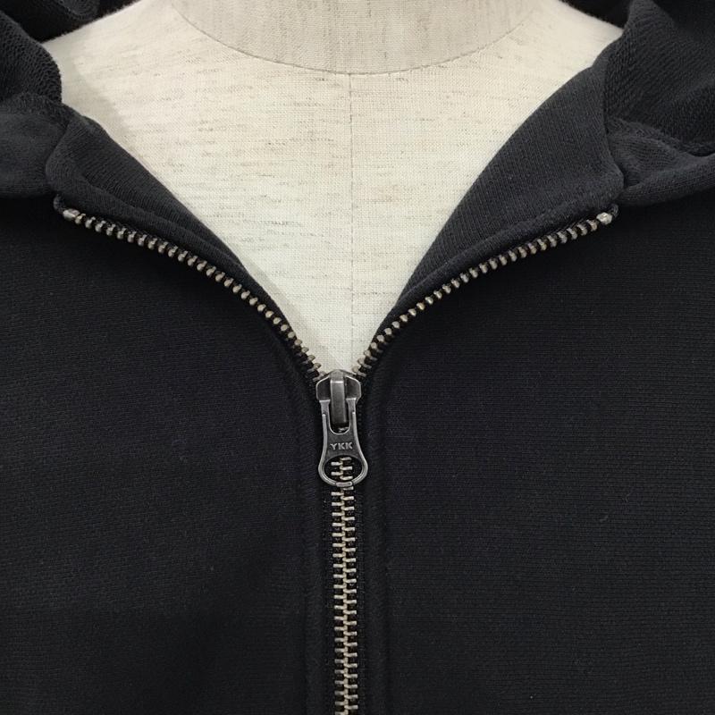 ライオット ファセッタズム RIOT FACETASM パーカー 長袖 ジップアップパーカー 長袖パーカー フード付きパーカー L ロゴ、文字 黒 / ブラック /  メンズ USED 古着 中古 10111919