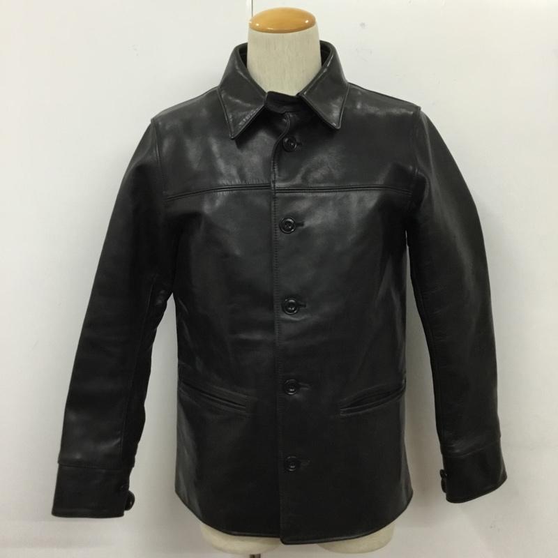 ワイツーレザー Y 2LEATHER ジャケット、上着 ジャケット、ブレザー シングルレザージャケット カジュアルジャケット アウター 38 無地 黒 / ブラック /  メンズ USED 古着 中古 10109513