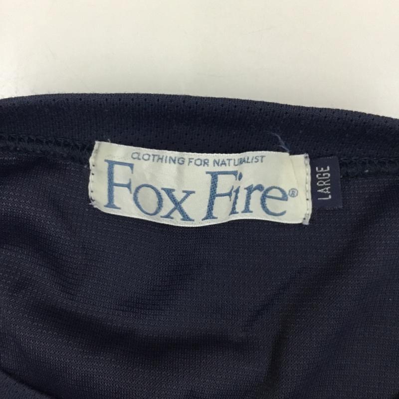 フォックスファイヤー FOXFIRE Tシャツ 半袖 半袖カットソー プリントTシャツ クルーネックカットソー L プリント 紺 / ネイビー /  メンズ USED 古着 中古 10116026