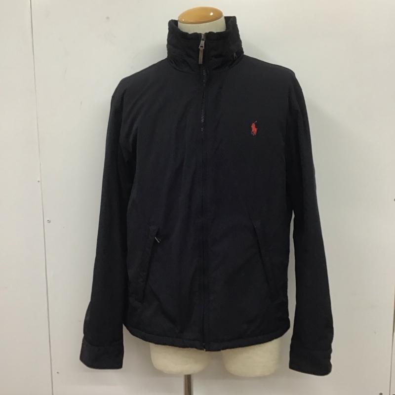 ポロラルフローレン POLO RALPH LAUREN ジャケット、上着 ジャケット、ブレザー ジップアップジャケット ジャンパー ジャケット カジュアルジャケット アウター M ロゴ、文字 紺 / ネイビー /  メンズ USED 古着 中古 10106751