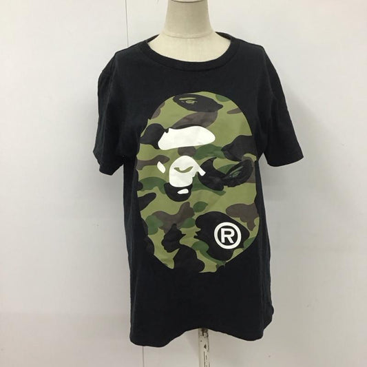 アベイシングエイプ A BATHING APE Tシャツ 半袖 クルーネック S プリント 黒 / ブラック /  レディース USED 古着 中古 10113807