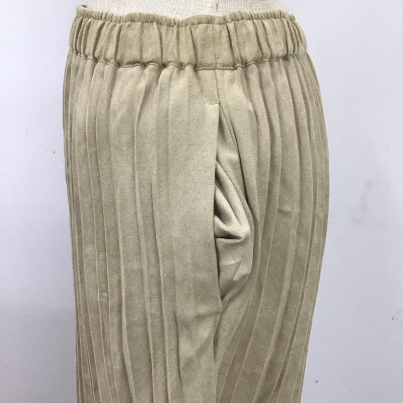 ニコアンド niko and... スカート ロングスカート エコスエードプリーツスカート M 無地 ベージュ / ベージュ /  レディース USED 古着 中古 10122573