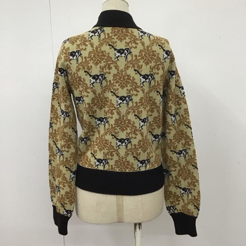 ジーユー GU ニット、セーター 長袖 gu×undercover コラボ 長袖ニットカットソー ショート丈ニットカットソー S プリント ベージュ / ベージュ /  レディース USED 古着 中古 10108830