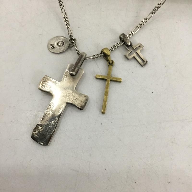 アンプジャパン amp japan アクセサリー ネックレス、ペンダント トリプルクロス 無地 銀 / シルバー /  メンズ USED 古着 中古 10149458