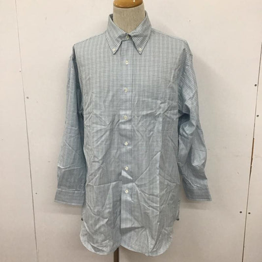 ブルックスブラザーズ BROOKS BROTHERS シャツ、ブラウス 長袖 ボタンダウン M チェック 水色 / ライトブルー / X 白 / ホワイト / X 緑 / グリーン / X 黒 / ブラック /  メンズ USED 古着 中古 10111251