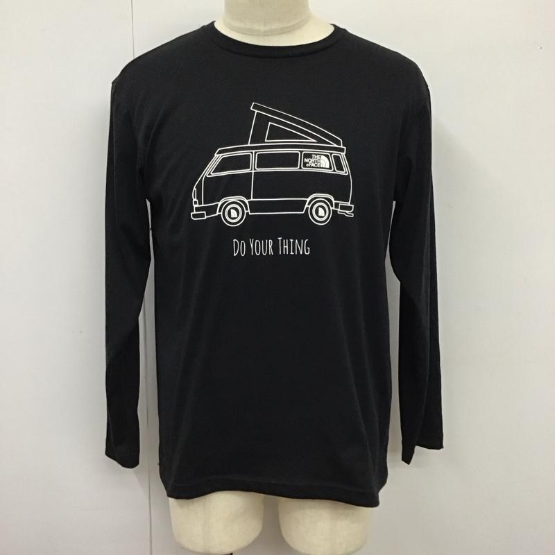 ザノースフェイス THE NORTH FACE Tシャツ 長袖 NT81632 アウトドア ロンT L プリント 黒 / ブラック /  メンズ USED 古着 中古 10115602