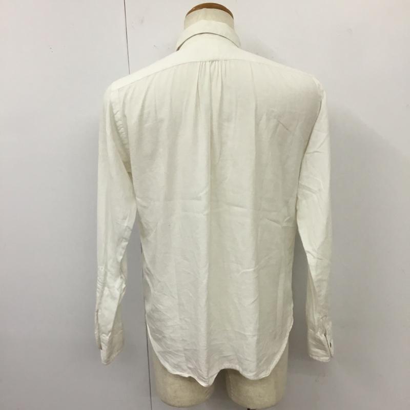 ハバーザック HAVERSACK シャツ、ブラウス 長袖 長袖シャツ カラーシャツ ポケットシャツ 長袖カットソー L 無地 白 / ホワイト /  メンズ USED 古着 中古 10117582